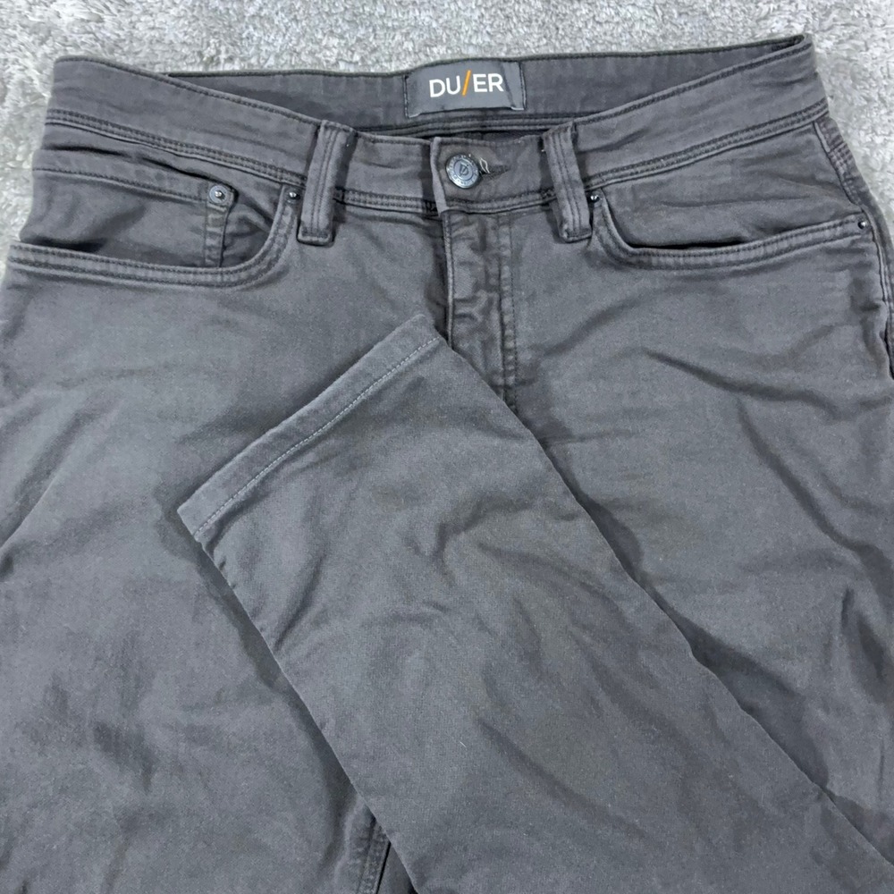 DUER N2X Slim Fit Pants Men's 32x30 Charcoal Performance Stretch Cotton Tencel